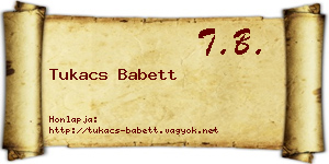 Tukacs Babett névjegykártya
